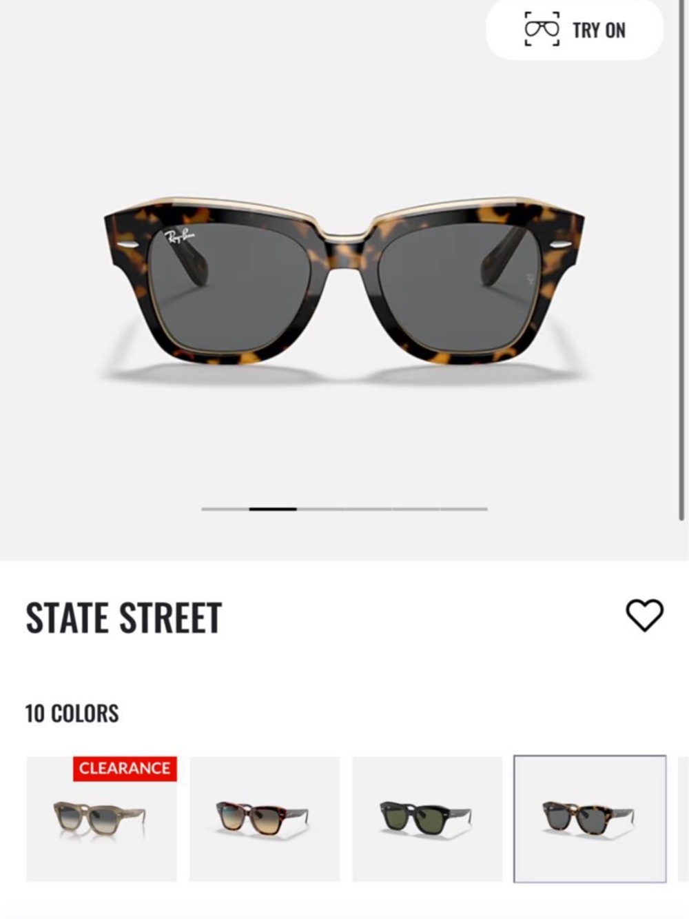 Ray-Ban State Street Tortoise Frame with Dark Lenses